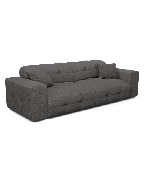 Matis 4-Sitzer-Sofa Graphitgrauer Bouclette-Stoff - 230x92x85 cm