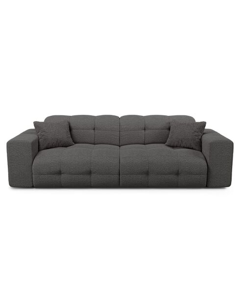 Matis 4-Sitzer-Sofa Graphitgrauer Bouclette-Stoff - 230x92x85 cm