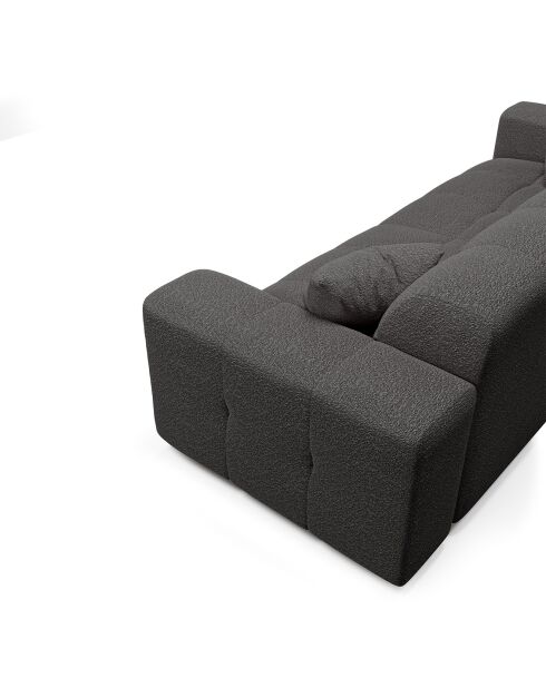 Matis 4-Sitzer-Sofa Graphitgrauer Bouclette-Stoff - 230x92x85 cm