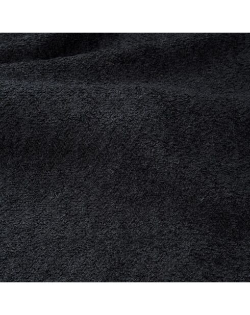 Divano Matis a 4 posti in tessuto bouclette nero - 230x92x85 cm