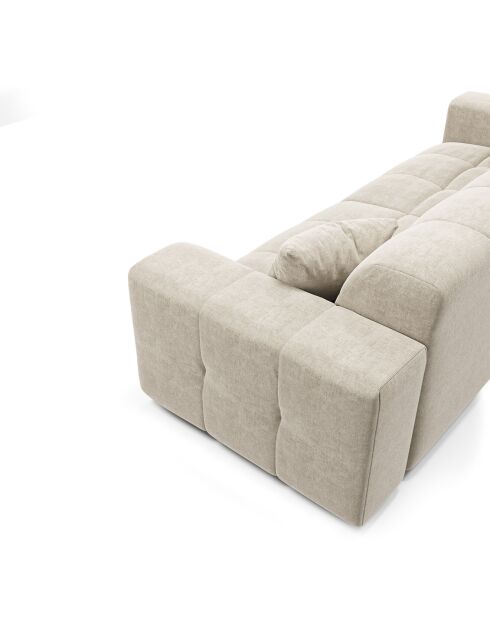 Matis 4-Sitzer-Sofa Velours cremefarben - 230x92x85 cm