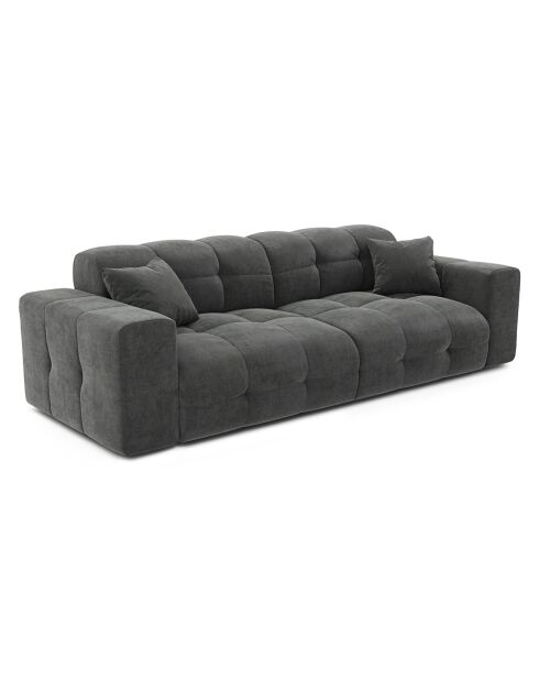 Matis 4-Sitzer-Sofa Graphitgrauer Samt - 230x92x85 cm