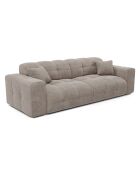 Canapé 4 places Matis Velours taupe - 230x92x85 cm