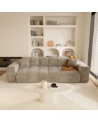 Canapé 4 places Matis Velours taupe - 230x92x85 cm