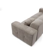 Canapé 4 places Matis Velours taupe - 230x92x85 cm