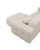 Canapé angle droit Matis Tissu bouclette crème - 230x155x85 cm