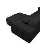 Canapé angle droit Matis Tissu bouclette noir - 230x155x85 cm