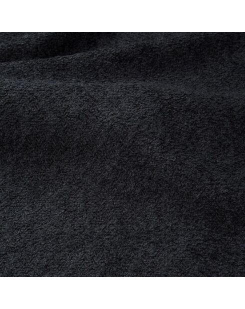 Rechthoekige bank Matis zwarte boucléstof - 230x155x85 cm