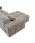Canapé angle gauche Matis Velours taupe - 230x155x85 cm