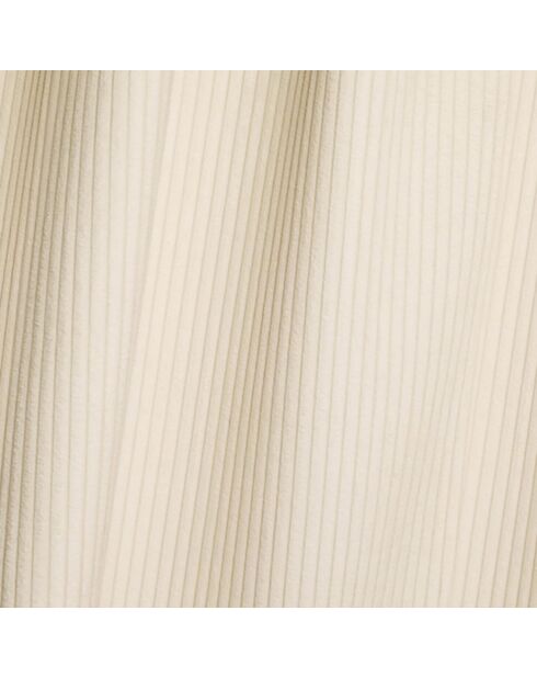 Canapé angle droit 260cm Mia Velours côtelé crème - 260x150x70 cm