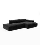 Canapé angle droit 260cm Mia Velours anthracite foncé - 260x150x70 cm