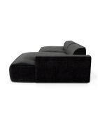 Canapé angle droit 260cm Mia Velours anthracite foncé - 260x150x70 cm