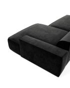 Canapé angle droit 260cm Mia Velours anthracite foncé - 260x150x70 cm