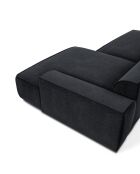 Canapé angle droit 300cm Mia Tissu Tramé gris anthracite - 300x155x80 cm