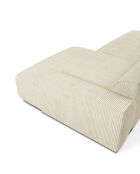 Canapé angle droit 300cm Mia Velours Côtelé crème - 300x155x80 cm