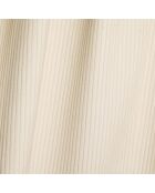 Canapé angle droit 300cm Mia Velours Côtelé crème - 300x155x80 cm