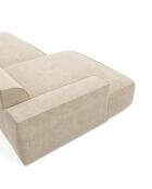 Canapé angle gauche 260cm Mia Velours crème - 260x150x70 cm