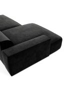 Canapé angle gauche 260cm Mia Velours anthracite foncé - 260x150x70 cm