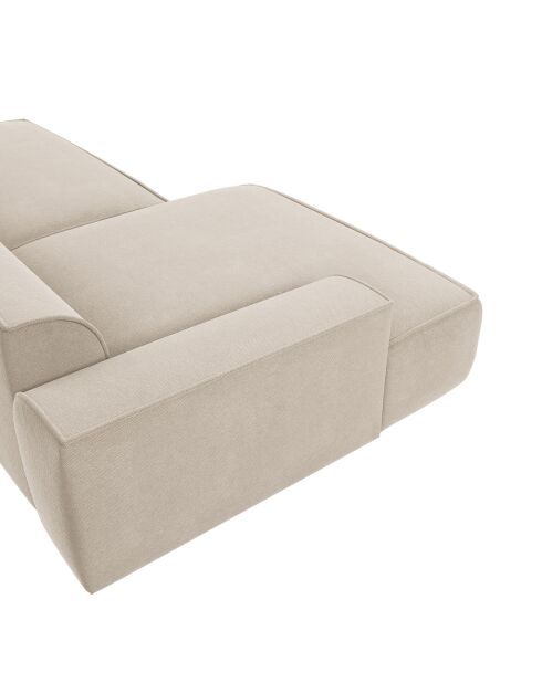 Canapé angle gauche 300cm Mia Tissu Tram crème - 300x155x80 cm