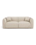 Canapé 3 places Oslo Velours texturé beige - 206x90x72.5 cm