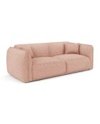 Canapé 3 places Oslo Velours texturé rose vintage - 206x90x72.5 cm