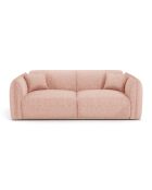 Canapé 3 places Oslo Velours texturé rose vintage - 206x90x72.5 cm