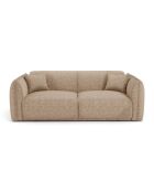 Canapé 3 places Oslo Velours texturé taupe - 206x90x72.5 cm