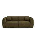 Canapé 3 places Oslo Velours texturé vert vintage - 206x90x72.5 cm