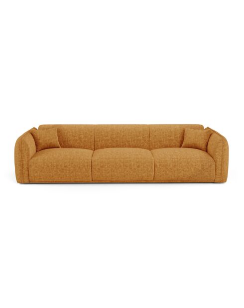 Oslo 4-Sitzer-Sofa Mustard aus strukturiertem Samt - 235 x 90 x 72,5 cm