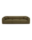 Canapé 4 places Oslo Velours texturé vert vintage - 235x90x72.5 cm