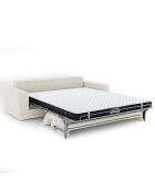 Canapé convertible express 140cm Rafael Tissu bouclette crème - 205x102x85 cm