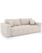 Canapé convertible express 140cm Rafael Tissu tramé crème - 205x102x85 cm