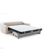 Canapé convertible express 140cm Rafael Tissu tramé crème - 205x102x85 cm