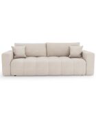 Canapé convertible express 140cm Rafael Tissu tramé crème - 205x102x85 cm