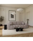 Canapé convertible express 140cm Rafael Tissu tramé taupe - 205x102x85 cm