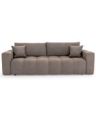 Canapé convertible express 140cm Rafael Tissu tramé taupe - 205x102x85 cm