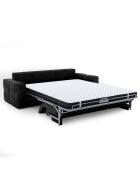 Canapé convertible express 140cm Rafael Velours anthracite foncé - 205x102x85 cm