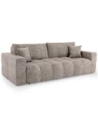 Canapé convertible express 140cm Rafael Velours taupe - 205x102x85 cm