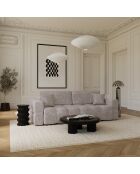Canapé convertible express 140cm Rafael Velours taupe - 205x102x85 cm