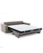 Canapé convertible express 140cm Rafael Velours taupe - 205x102x85 cm