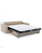 Canapé convertible express 160cm Rafael Tissu bouclette beige - 225x102x85 cm