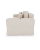 Canapé convertible express 160cm Rafael Tissu tramé crème - 225x102x85 cm