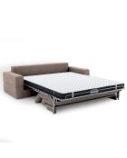 Canapé convertible express 160cm Rafael Tissu tramé taupe - 225x102x85 cm