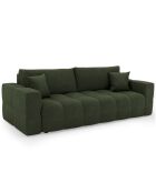 Canapé convertible express 160cm Rafael Tissu tramé vert olive - 225x102x85 cm
