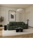 Canapé convertible express 160cm Rafael Tissu tramé vert olive - 225x102x85 cm