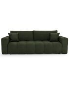 Canapé convertible express 160cm Rafael Tissu tramé vert olive - 225x102x85 cm