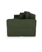Canapé convertible express 160cm Rafael Tissu tramé vert olive - 225x102x85 cm