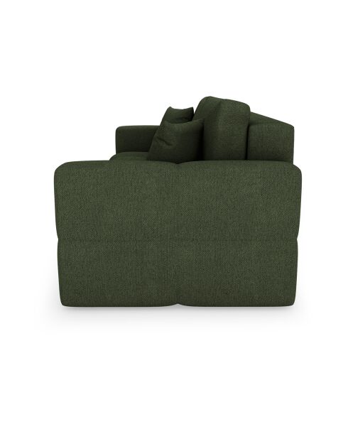 Canapé convertible express 160cm Rafael Tissu tramé vert olive - 225x102x85 cm