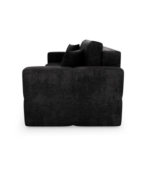 Canapé convertible express 160cm Rafael Velours anthracite foncé - 225x102x85 cm