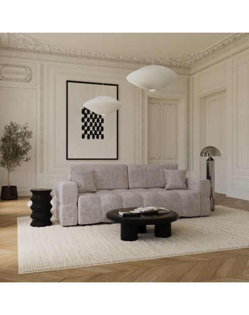 Canapé convertible express 160cm Rafael Velours taupe - 225x102x85 cm